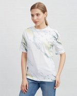 Футболка жен. (007090) мятно-бело-желтый