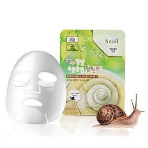 [3W CLINIC]Тканевая маска для лица МУЦИН УЛИТКИ Fresh Snail Mucus Mask Sheet, 1 шт