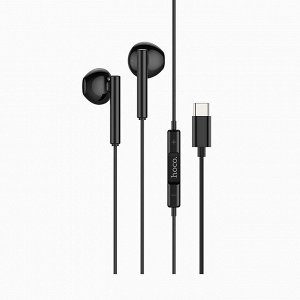 Проводные наушники с микрофоном вкладыши Hoco M65 Special sound, Type-C (black)