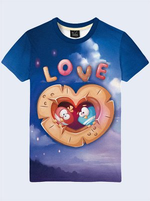 3D футболка Love birds man