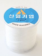 Нить - резинка для браслетов, 0,8 мм, Корея, прозрачная, 1 метр