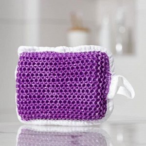 Губка для тела с эффектом пилинга, 10x12x4 см, МИКС