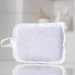 Губка для тела с эффектом пилинга, 10x12x4 см, МИКС