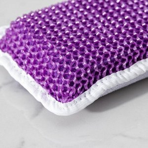 Губка для тела с эффектом пилинга, 10x12x4 см, МИКС