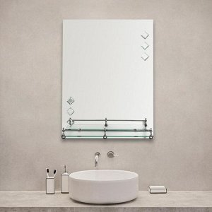 Зеркало в ванную комнату Ассоona, 60?45 см, A616, 1 полка