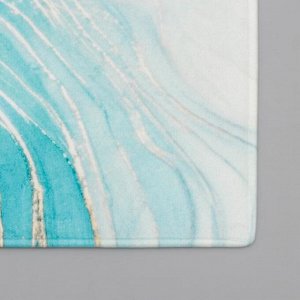 Коврик Доляна «Камень», 40x60 см, цвет бирюзовый