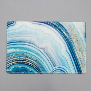 Коврик Доляна «Камень», 40x60 см, цвет голубой
