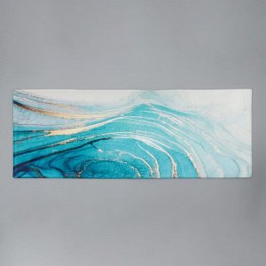 Коврик Доляна «Камень», 45х120 см, цвет бирюзовый
