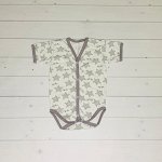 0303 К Боди с коротким рукавом и кнопками по всей длине