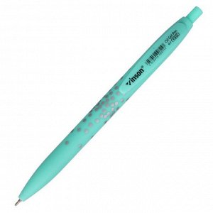 Ручка шариковая, автоматическая Vinson, 0.7 мм, стержень масляный синий, прорезиненный корпус, МИКС
