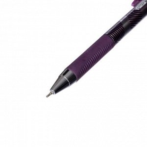 Ручка шариковая, автоматическая Vinson 0.7 мм, стержень масляный синий, корпус МИКС с резиновым держателем, штрихкод