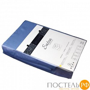 PR0004-S Простынь на резинке ECOSSE сатин 100*200 (голубой)