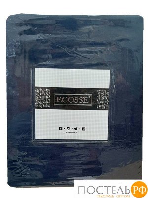 PR0001-S Простынь на резинке ECOSSE сатин 100*200 (темно-синий)