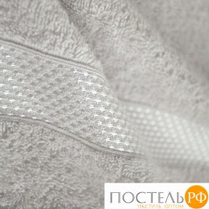 Набор из 3 полотенец Eleganta (Petek Crystal) (30х50 см + 50х80 см + 70х130 см) Махра 390 г/м2, 14-4002 Серый