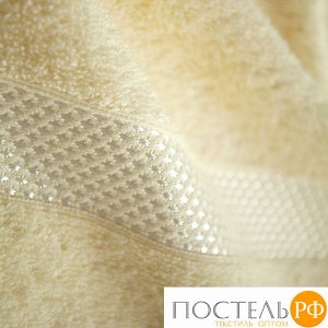 (1010) Полотенце Eleganta (Petek Crystal) 50х80 см Махра 390 г/м2, 1010 Молочный