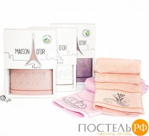 Полотенце в коробке "BAMBU" КРЕМ  (50*100) (Maison Dor)