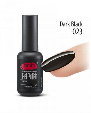 Гель-лак PNB Dark Black 023, 8 мл.