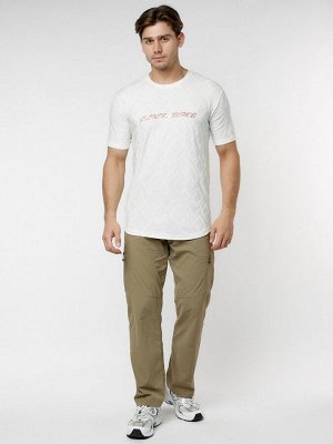 Мужская футболка с надписью белого цвета 222006Bl