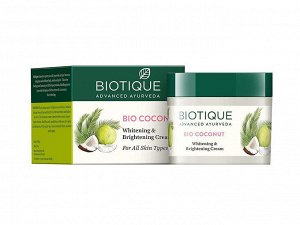 Bio Coconut Whitening & Brightening Cream/ Биотик Био Кокос Отбеливающий Крем Для Лица 50 гр