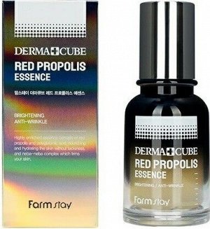 [FarmStay] Derma Cube Red Propolis Essence - Эссенция с экстрактом красного прополиса, 70 мл