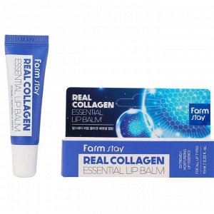 [Farmstay] Real Collagen Essential Lip Balm - Бальзам для губ с коллагеном, 10 мл