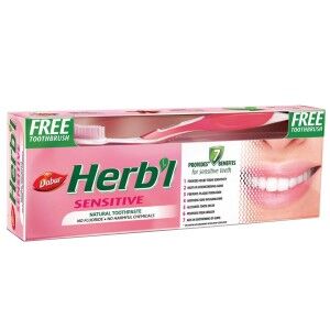Зубная паста "Dabur Herb" Sensitive для чувствит.зубов + зуб.щетка
