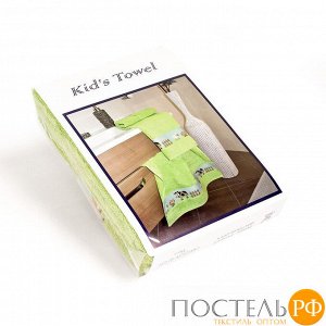 Набор полотенец "KIDS TOWEL"  ЗЕЛЕНЫЙ (2шт-50*70) (Maison Dor)