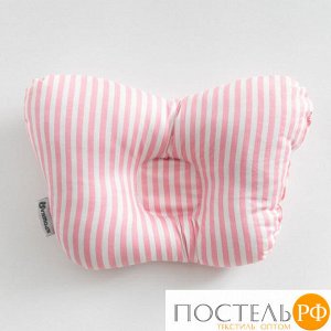 Подушка анатомическая "Крошка Я " Розовые полоски, 26х22 см, 100% хлопок, сатин 5799193