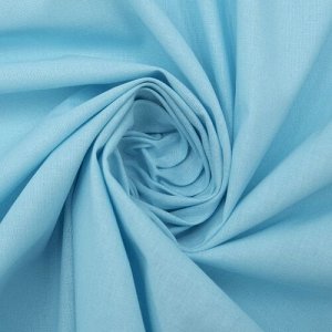 Ткань поплин гладкокрашеный 115 гр/м2 220 см цвет голубой