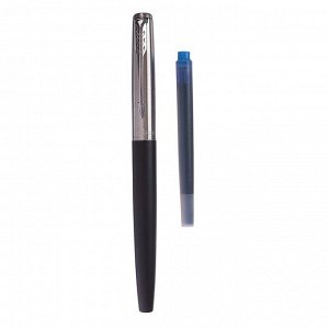 Ручка перьевая Parker Jotter Core F63 Bond Street Black CT M, корпус из нержавеющей стали