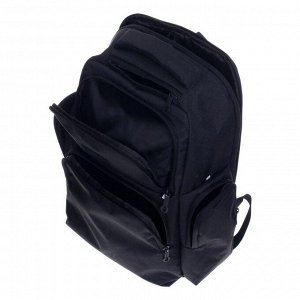 Рюкзак молодежный, Grizzly RU-133, 43x28x17 см, эргономичная спинка, чёрный