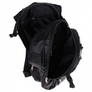 Рюкзак молодежный Calligrata с мягкой спинкой 41х24х16 см на шнурках Nothing, цвет чёрный