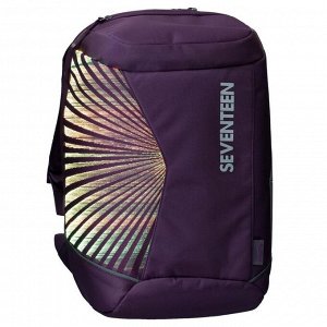 Рюкзак молодёжный Seventeen, 36 х 26 х 18 см, отделение для ноутбука, cветящаяся панель из оптоволоконных нитей Optical Fiber, розовый