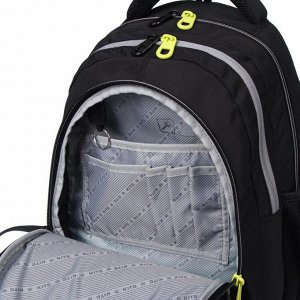 Рюкзак школьный, Kite 8001, 40 х 29 х 17 см, эргономичная спинка, чёрный