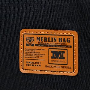 Рюкзак молодёжный, Merlin, 43 x 30 x 18 см, эргономичная спинка, тёмно-синий