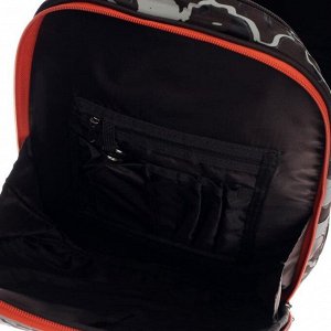 Рюкзак каркасный Seventeen, 39 x 28 x 15 см, эргономичная спинка, EVA, мигающ зиппер пуллер, кодовый замок, серый