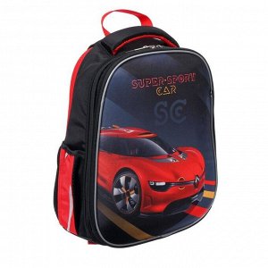 Рюкзак каркасный, Hatber, Ergonomic light ,38 х 29 х 15, EVA-материал, с термосумкой, Super Sports Car