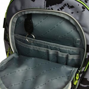 Рюкзак молодёжный эргономичная спинка, Kite 816, 45 х 32 х 14, чёрный/серый
