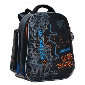 Рюкзак каркасный, Hummingbird TK, 37 х 26 х 18 см, 3D нашивка, «Скейт»