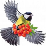Украшение на скотче &quot;Синичка с ягодками&quot;