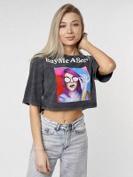Топ футболка женская серого цвета 76010Sr
