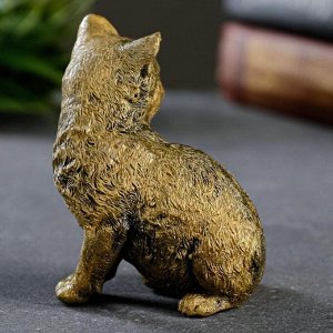 Статуэтка   "Кошечка" состаренное золото, 7х5х5см