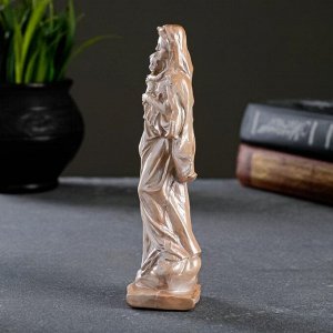 Фигура "Дева Мария" розовый жемчуг, 15см