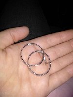 Серьги из серебра 25 мм