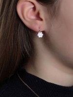 Серьги  Детские из серебра с эмалью