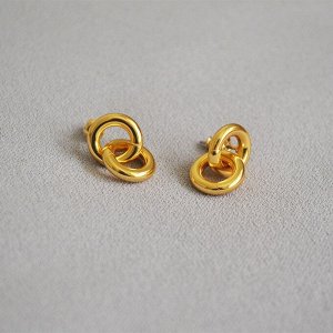 Серьги 'Two rings'