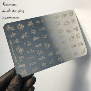 Пластина для стемпинга Мультяшки Double Stamping