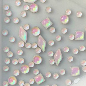 Камни опал ромб mix pink opal (не теряют цвет)