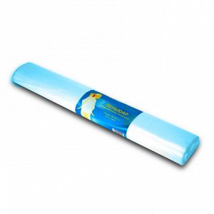 Пеньюар одноразовый полиэтилен голубой 100*160 см, рулон 50 шт.