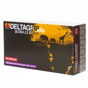 Перчатки нитриловые Deltagrip черные XL, 100 шт.
